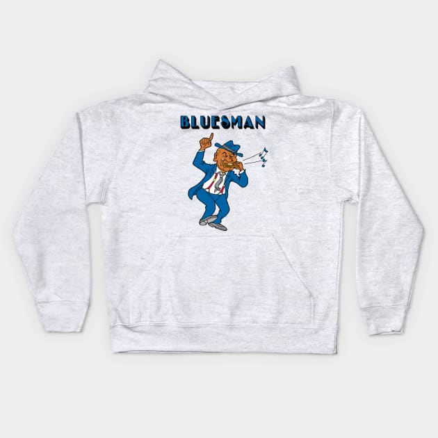 Bluesman Kids Hoodie by AceToons